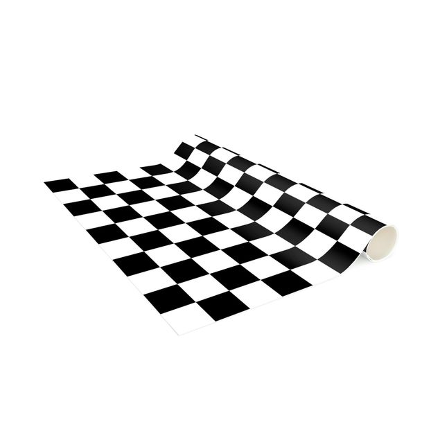 dywany nowoczesne Geometryczny wzór w kratkę czarno-biały