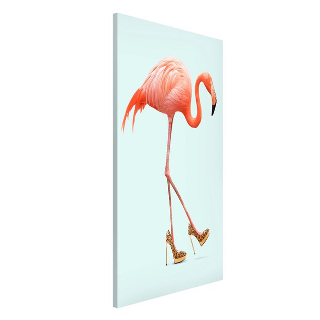 Dekoracja do kuchni Flamingo na wysokich obcasach