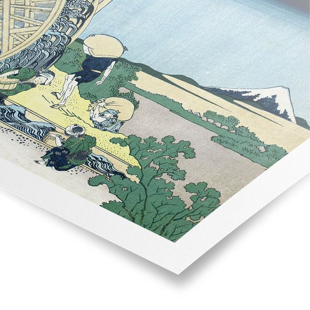 Artystyczne obrazy Katsushika Hokusai - Koło wodne w Onden