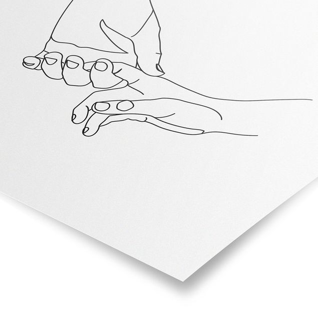 Czarno białe obrazki Line Art Tender Hands