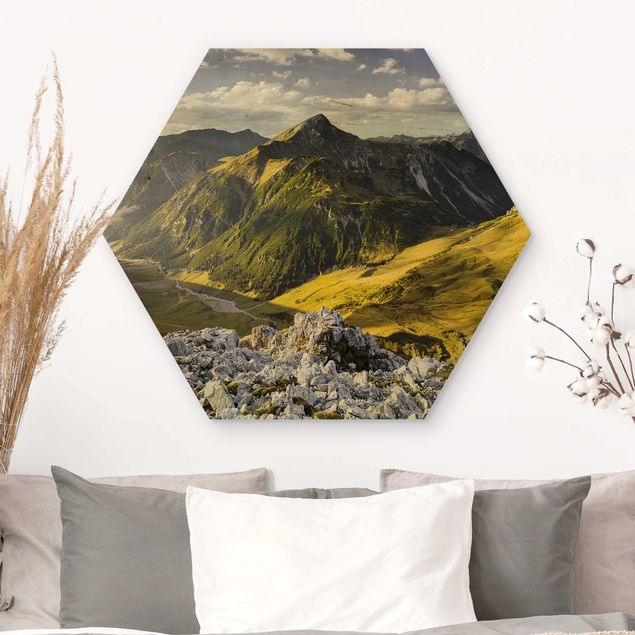 Rainer Mirau obrazy Góry i dolina w Alpach Lechtalskich w Tyrolu