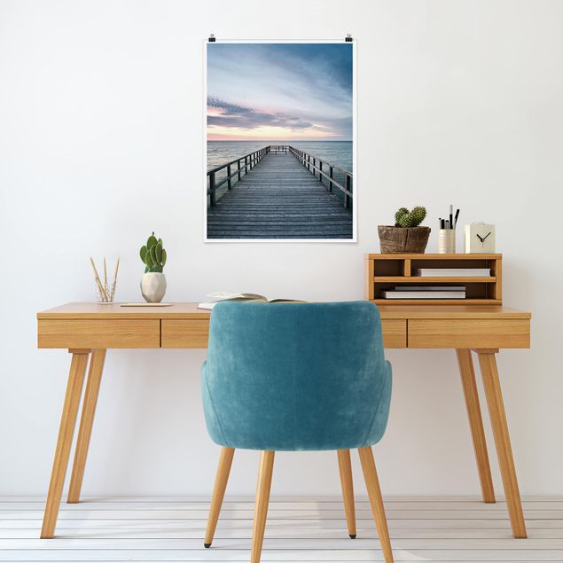 Obrazy nowoczesne Promenada nad mostem