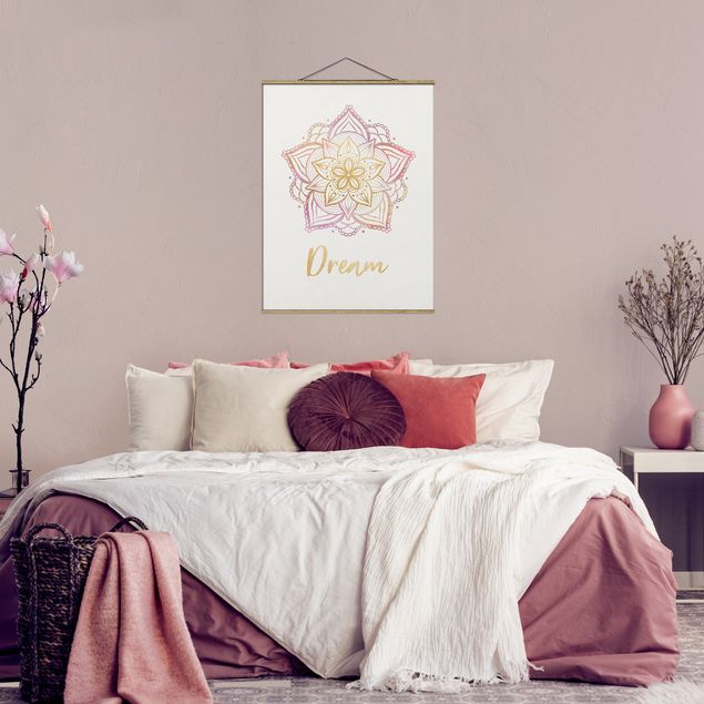 Obrazy duchowość Mandala Ilustracja Dream złoty różowy