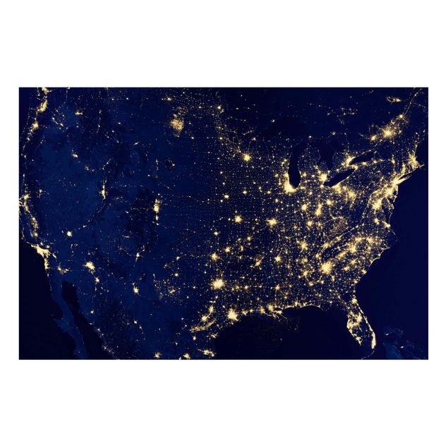 Obrazy do salonu nowoczesne NASA Fotografia USA z góry w nocy