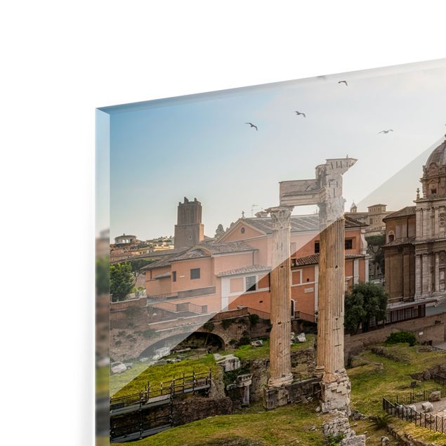 Panel szklany do kuchni - Forum Romanum o wschodzie słońca
