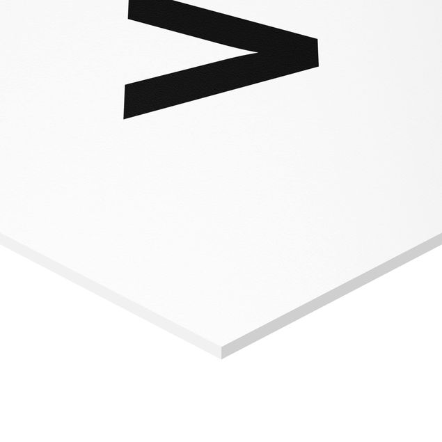 Obraz heksagonalny z Forex - Biała litera V