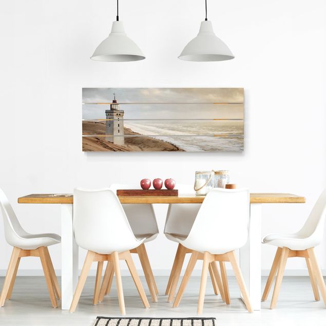 Obrazy na drewnie Latarnia morska w Danii