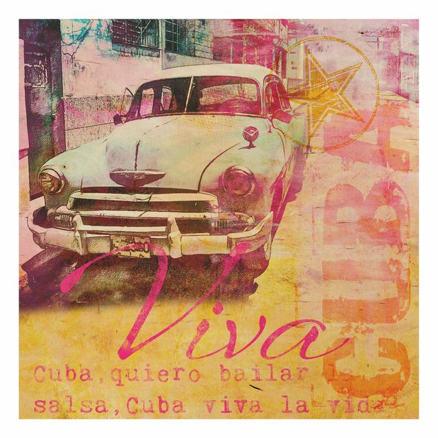 Andrea Haase obrazy  Kubańska kolaż samochodów zabytkowych