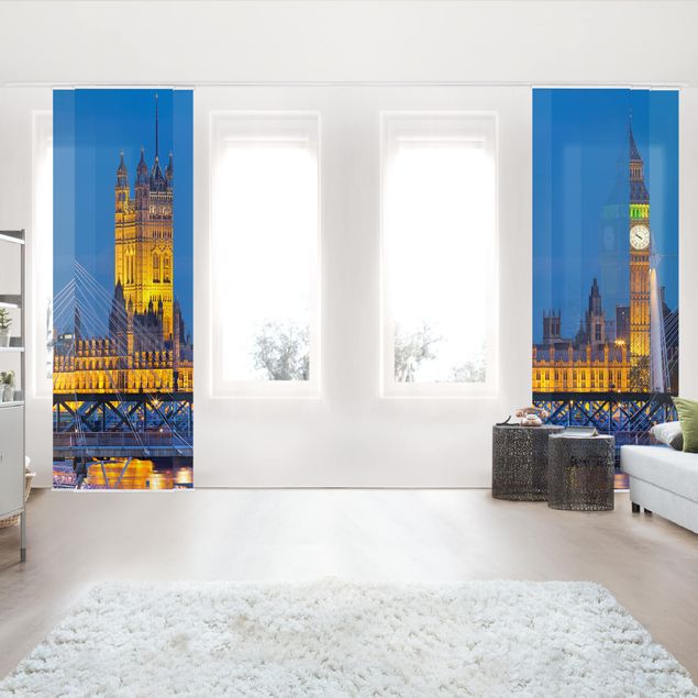 Tekstylia domowe Big Ben i Pałac Westminsterski w Londynie nocą