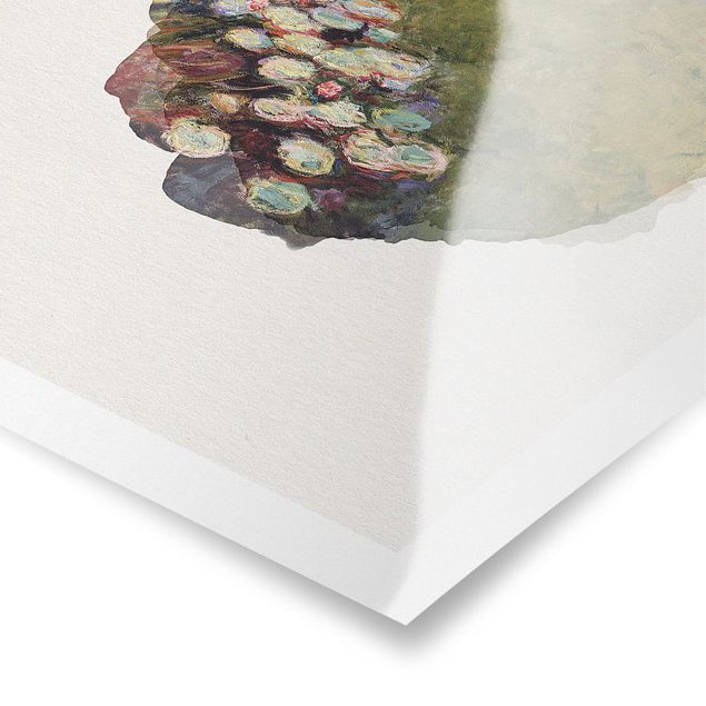 Obrazy z motywem kwiatowym Akwarele - Claude Monet - Lilie wodne