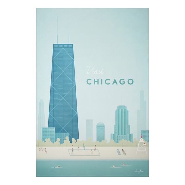 Obrazy do salonu nowoczesne Plakat podróżniczy - Chicago