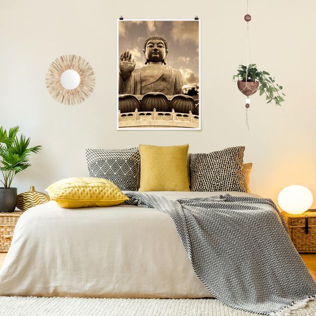 Obrazy duchowość Wielki Budda Sepia