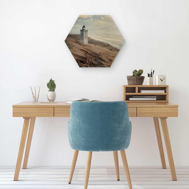 Obrazy drewniane Latarnia morska w Danii