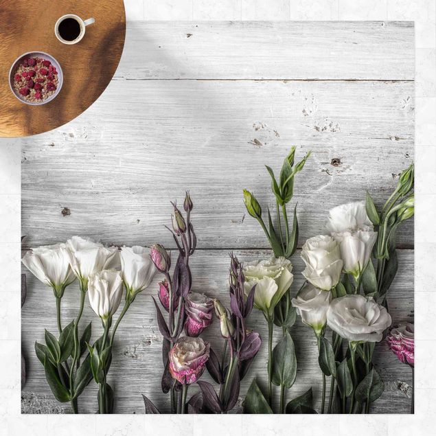 dywan ogrodowy Tulipanowa róża Shabby Wood Look
