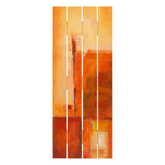 Obrazy drewniane Abstrakcyjny pomarańczowy brąz