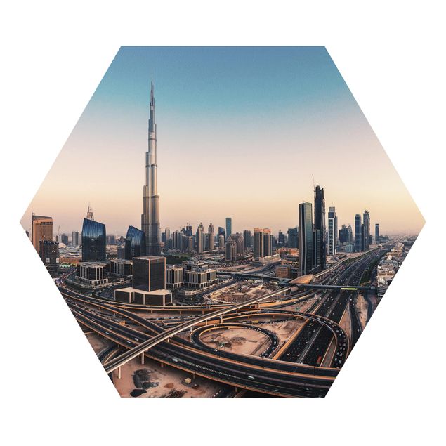 Architektura obrazy Wieczorna atmosfera w Dubaju