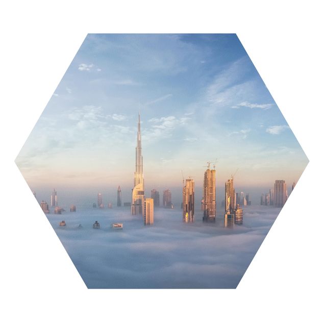 Obraz niebieski Dubaj ponad chmurami