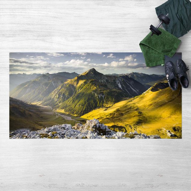 dywany zewnętrzne tarasowe Góry i dolina w Alpach Lechtalskich w Tyrolu