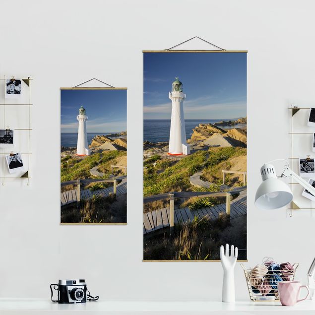 Obrazy plaża Latarnia morska Castle Point Nowa Zelandia