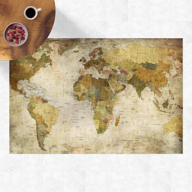 dywany zewnętrzne tarasowe Mapa świata