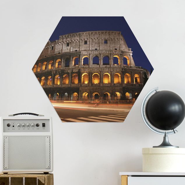 Obrazy do salonu nowoczesne Colosseum w Rzymie nocą