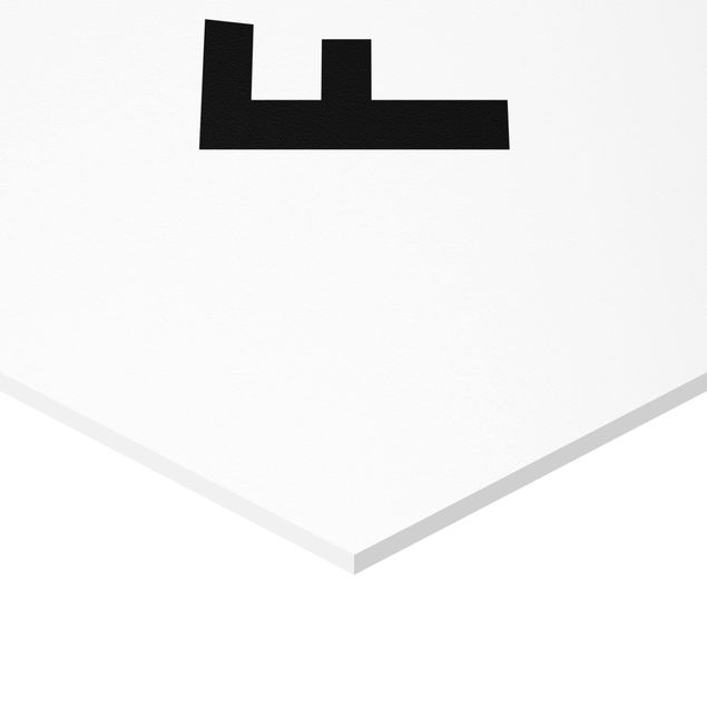 Obraz heksagonalny z Forex - Biała litera F