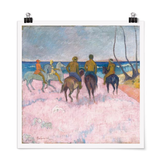 Nowoczesne obrazy Paul Gauguin - Jeździec na plaży