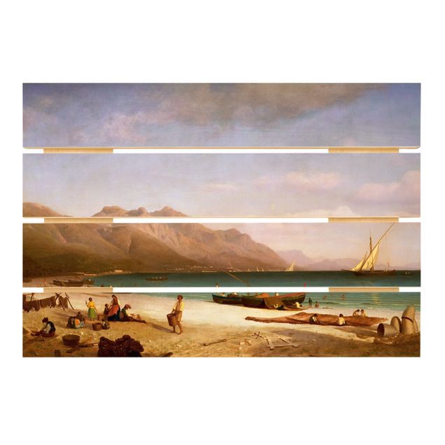 Obrazy drewniane Albert Bierstadt - Zatoka Salerno