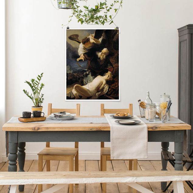 Nowoczesne obrazy do salonu Rembrandt van Rijn - Ofiarowanie Izaaka