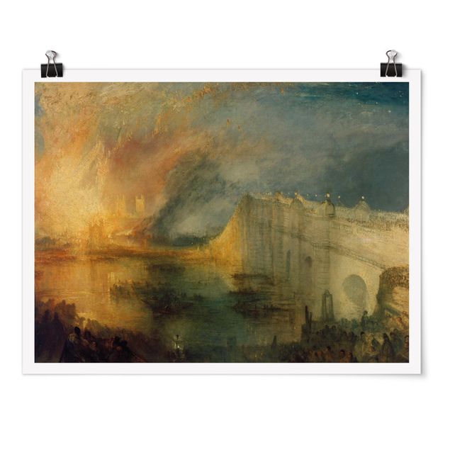 Romantyzm obrazy William Turner - Pożar Parlamentu