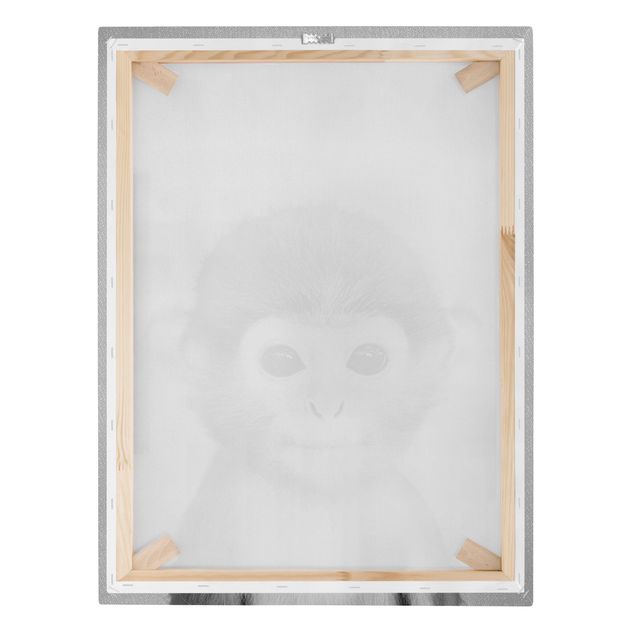 Obraz na płótnie czarno biały Baby Monkey Anton Black And White