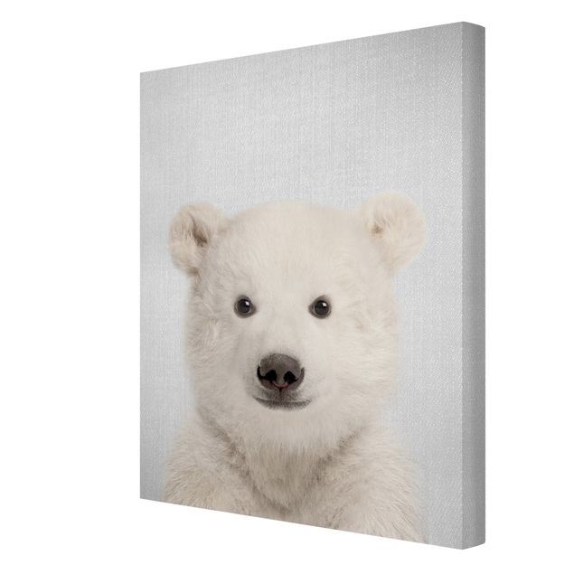 Czarno białe obrazy Baby Polar Bear Emil