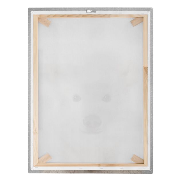 Obraz na płótnie czarno biały Baby Polar Bear Emil
