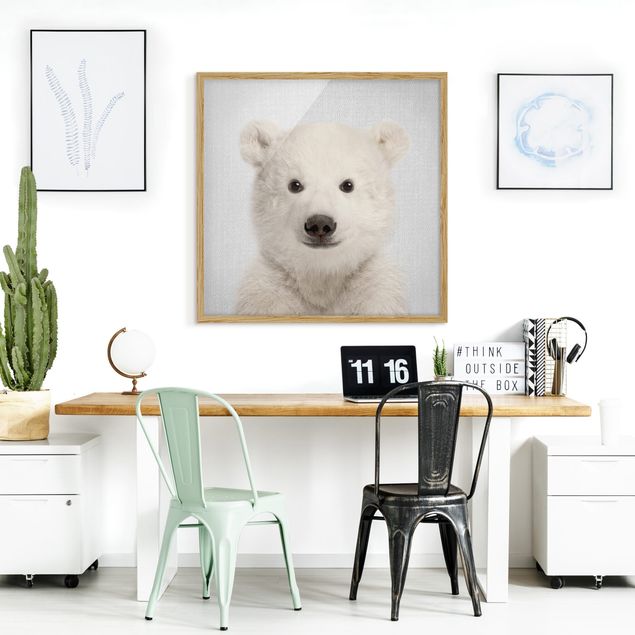 Obrazy w ramie dla dzieci Baby Polar Bear Emil