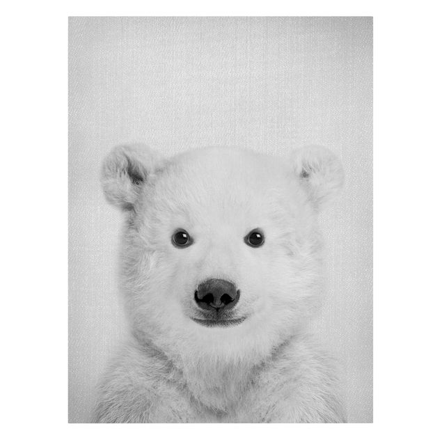 Obrazy ze zwierzętami Baby Polar Bear Emil Black And White