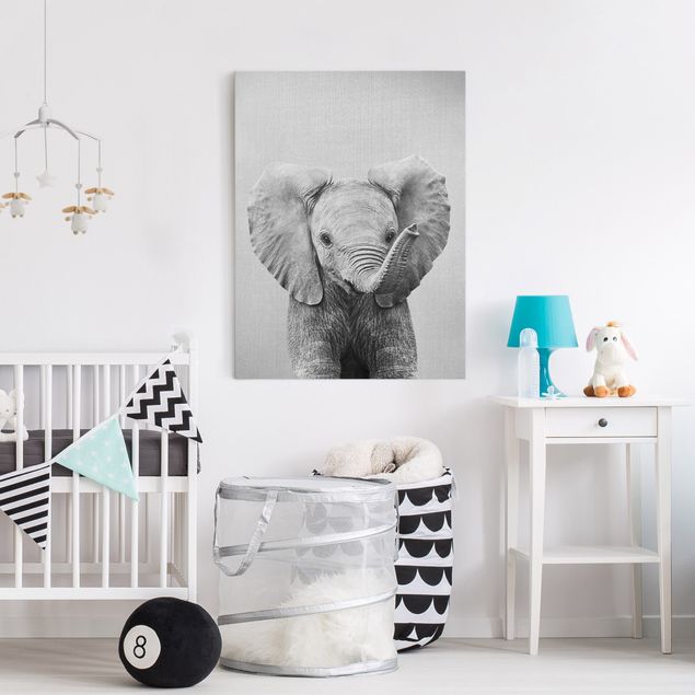Pokój dziecięcy Baby Elephant Elsa Black And White