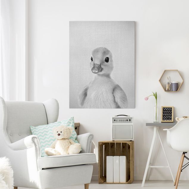Obrazy nowoczesne Baby Duck Emma Black And White