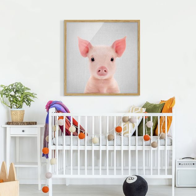 Obrazy w ramie zwierzęta Baby Piglet Fips
