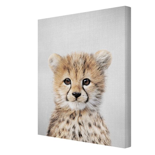 Obrazki czarno białe Baby Cheetah Gino