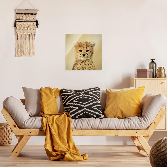 Obrazy na szkle zwierzęta Baby Cheetah Gino