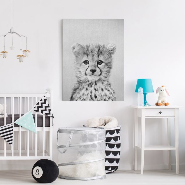 Obrazy nowoczesne Baby Cheetah Gino Black And White