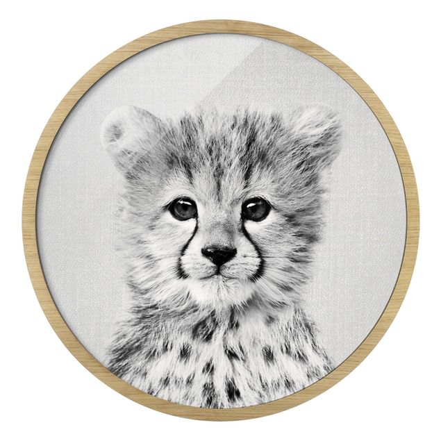 Obrazy do salonu Mały gepard Gino czarno-biały