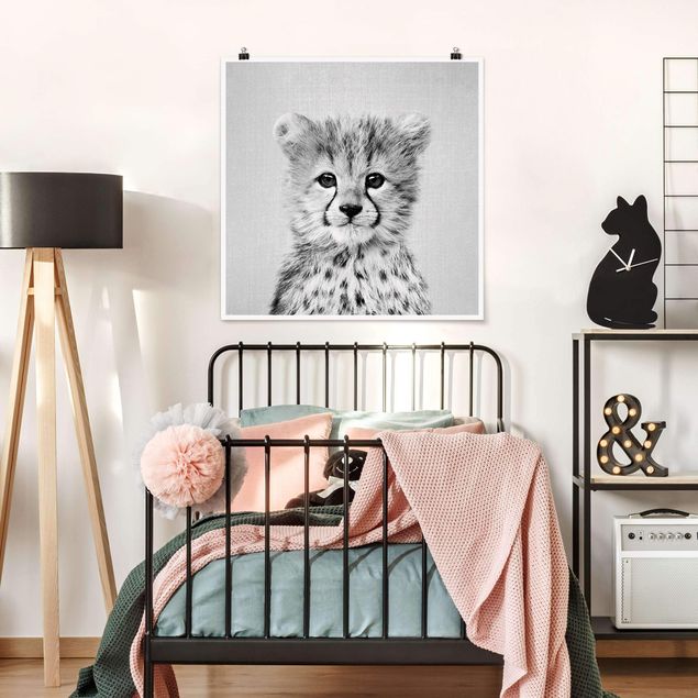 Obrazy nowoczesny Baby Cheetah Gino Black And White