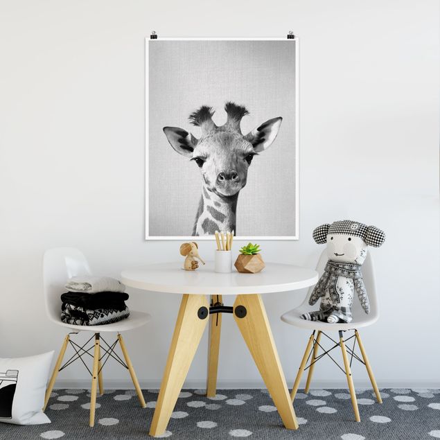 Obrazy do salonu Baby Giraffe Gandalf Black And White