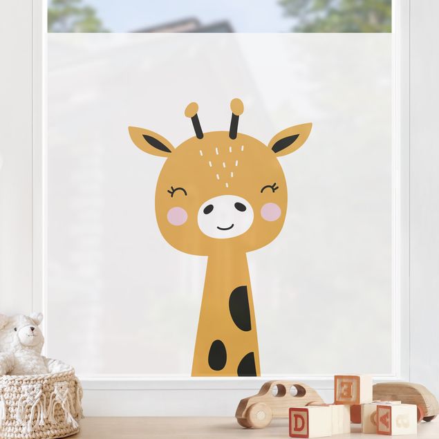Folia okienna dla dzieci Mała żyrafa