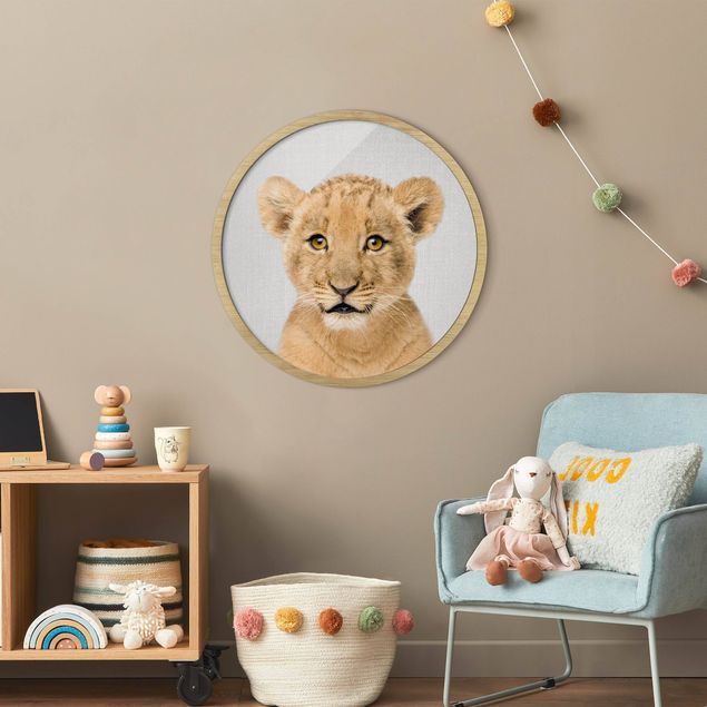 Obrazy w ramie dla dzieci Mały lew Luca