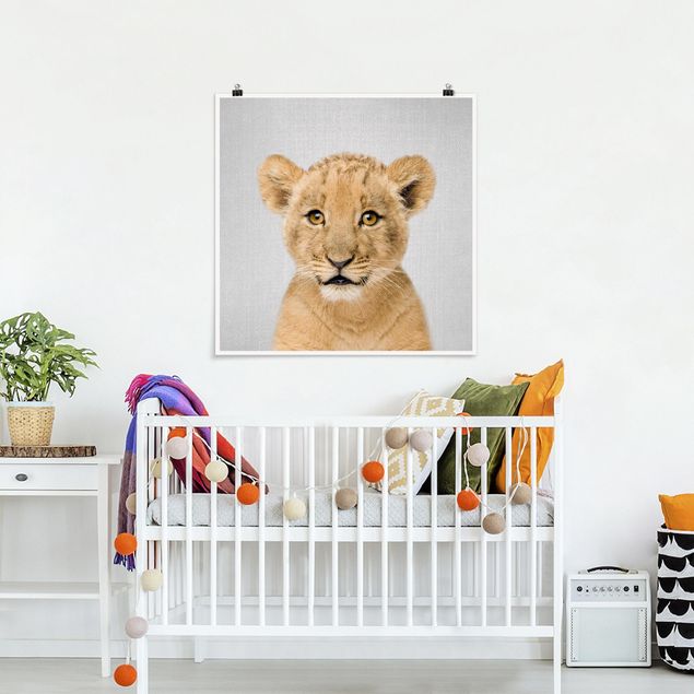 Obrazy do salonu nowoczesne Baby Lion Luca