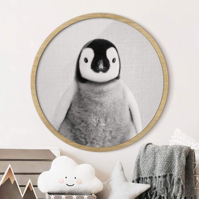 Pokój dziecięcy Mały pingwinek Pepe czarno-biały