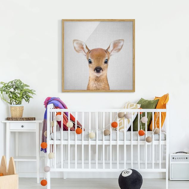 Obrazy w ramie zwierzęta Baby Roe Deer Romy