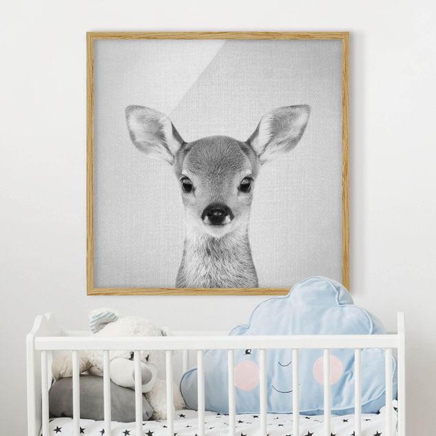 Pokój niemowlęcy i dziecięcy  Baby Roe Deer Romy Black And White